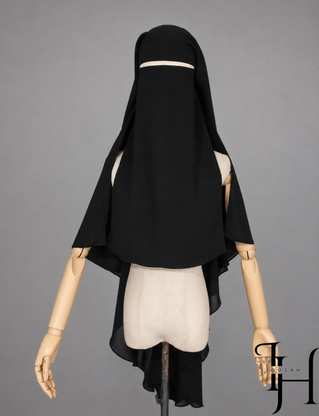 3-lagiger Niqab mit Rundschnitt
