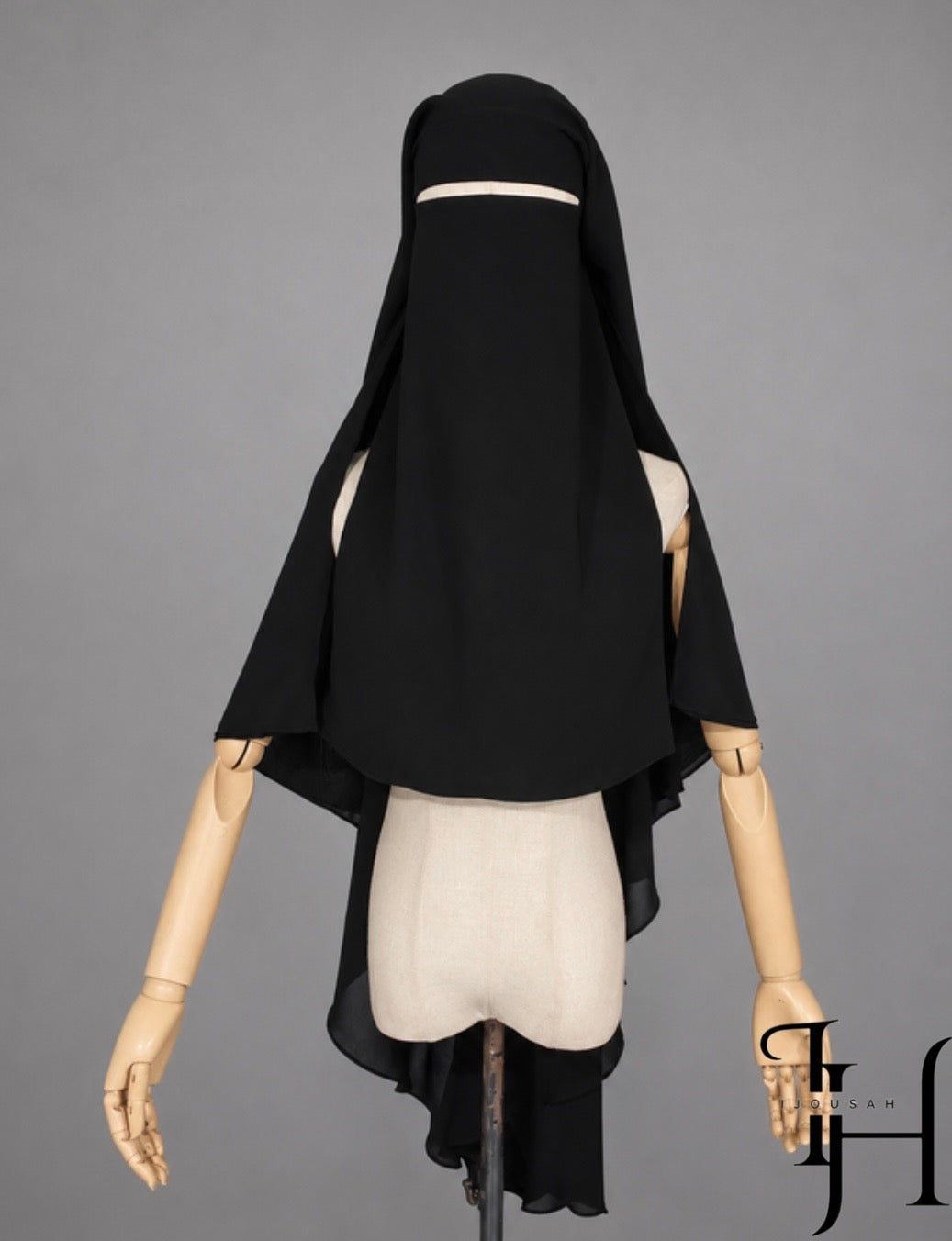 3-lagiger Niqab mit Rundschnitt