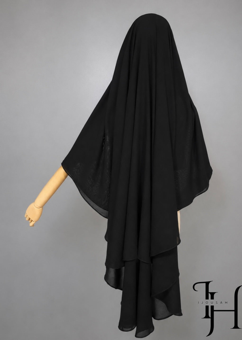 3-lagiger Niqab mit Rundschnitt